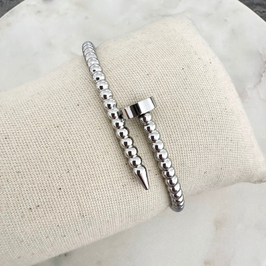 Bracelet jonc Clou Perla argenté