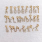 Charms lettres initiales zircons