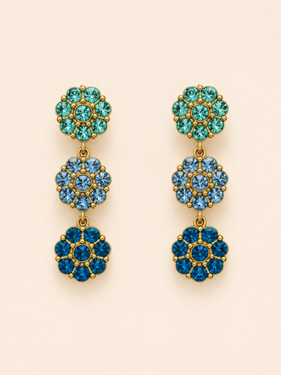 Boucles d'oreilles Majesté bleu