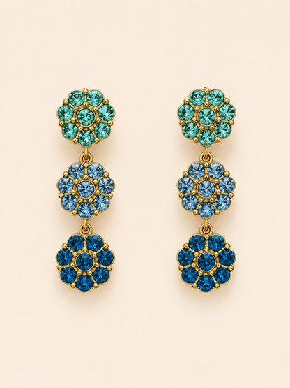 Boucles d'oreilles Majesté bleu