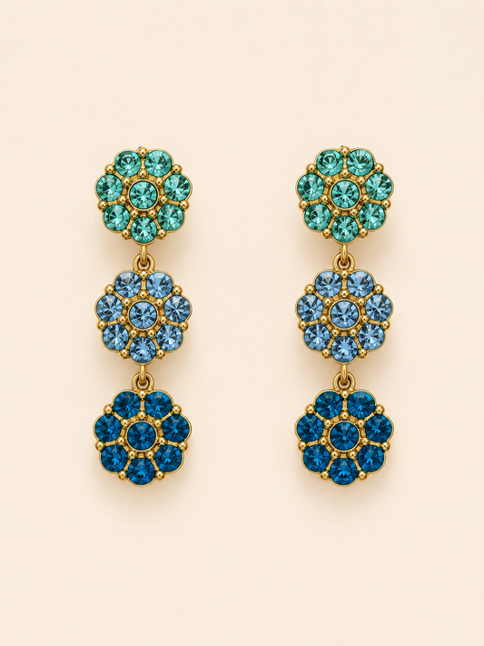 Boucles d'oreilles Majesté bleu