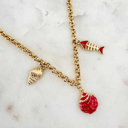 Collier Muriel rouge