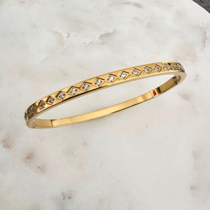 Bracelet jonc Cathie doré