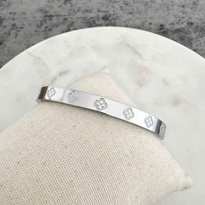 Bracelet jonc Natalia argenté