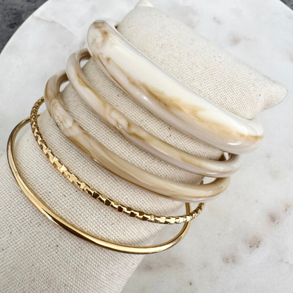 Bracelet jonc Paola beige