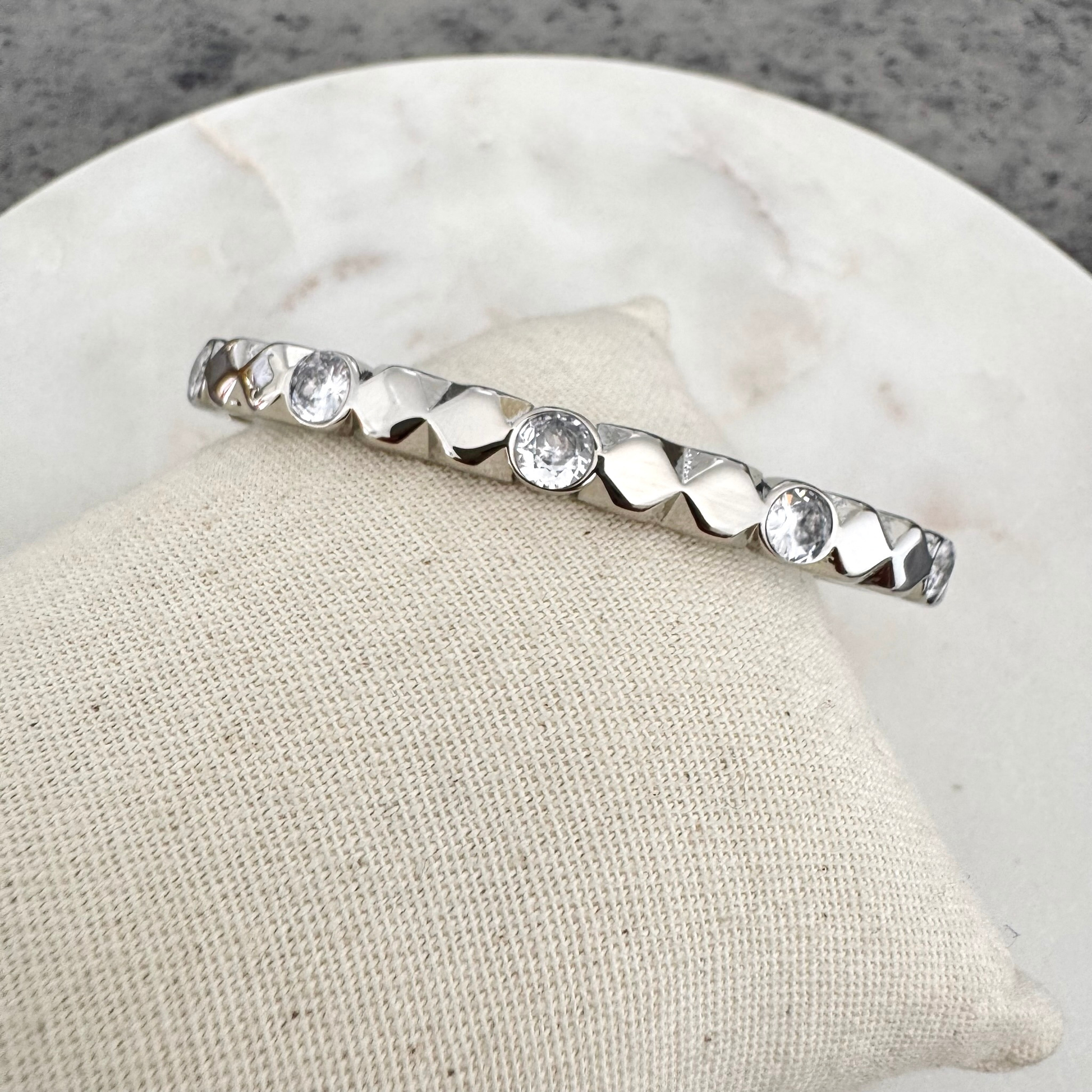 Bracelet jonc Adelia argenté