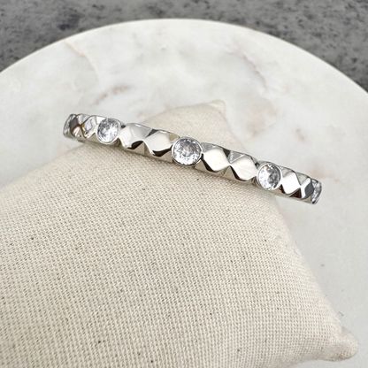 Bracelet jonc Adelia argenté