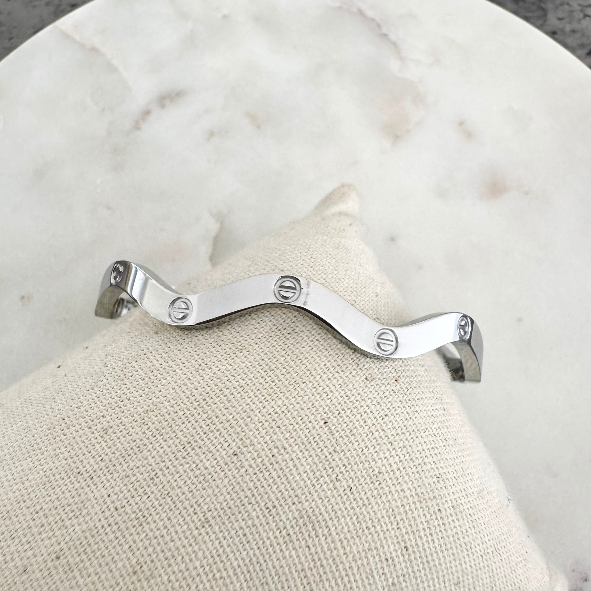 Bracelet jonc Anessa argenté