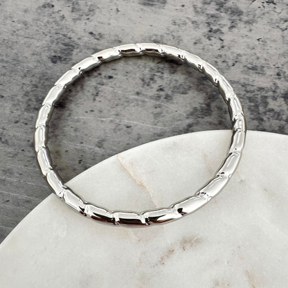Bracelet jonc Arienne argenté