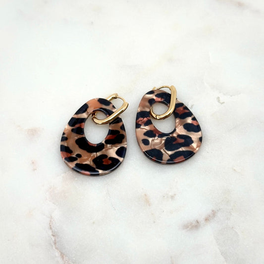 Boucles d'oreilles Chiara Léopard
