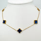 Collier Trèfle Maelya bleu