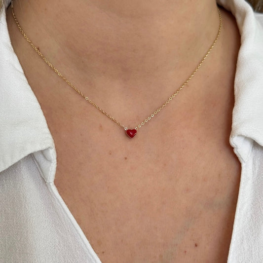 Collier Coeur rouge