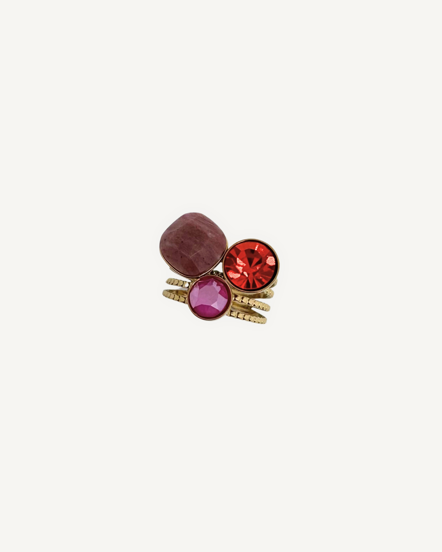 Bague Eclat Rhéolite rouge