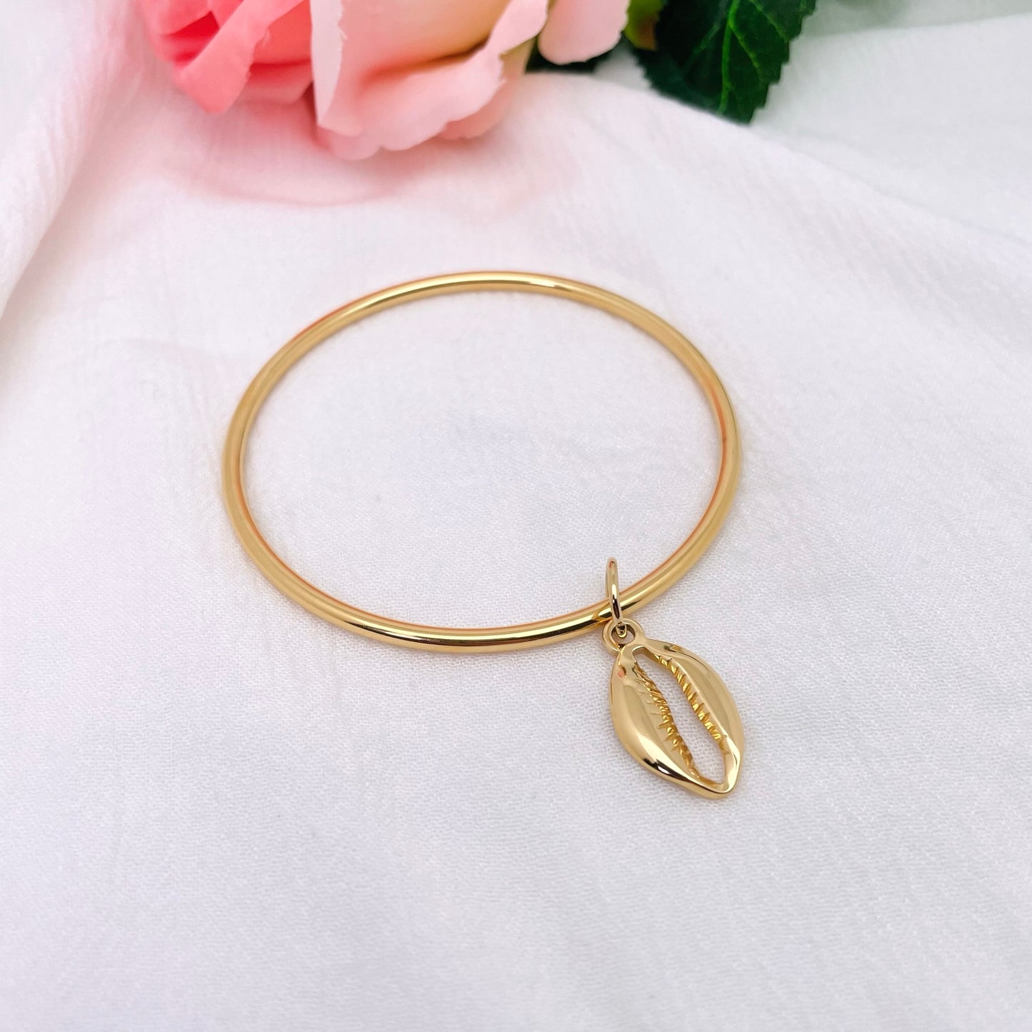 Bracelet jonc Breloque Coquillage