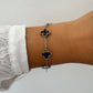 Bracelet Trèfle Maelya choco argenté