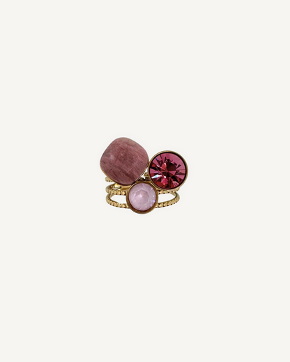 Bague Eclat Rhéolite rose