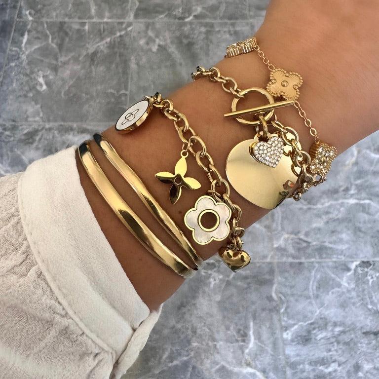 Bracelet Breloques Maxi Coeur