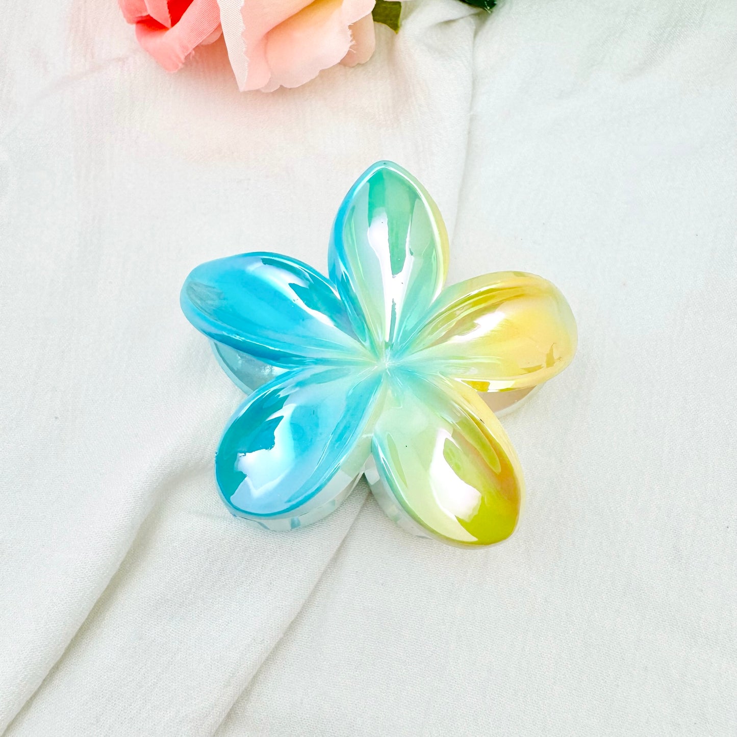 Pince à cheveux Fleur holographique