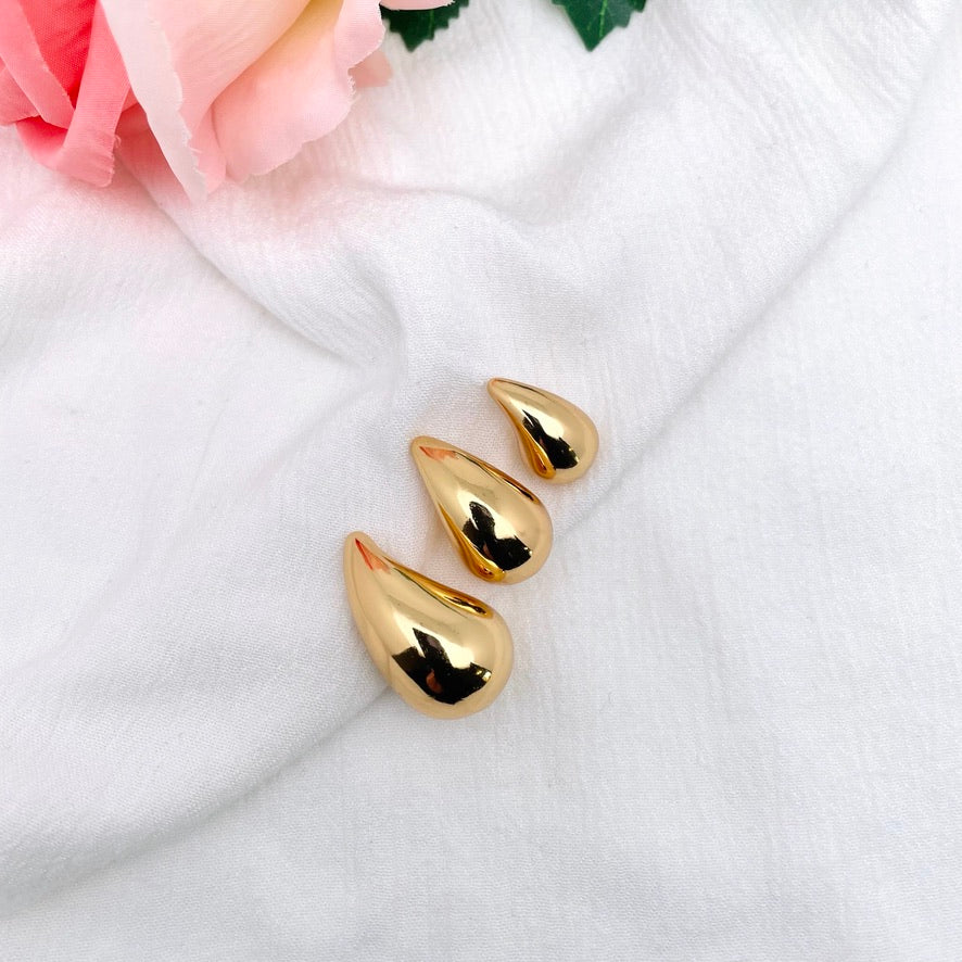 Boucles D'oreilles Goutte d'Eau doré