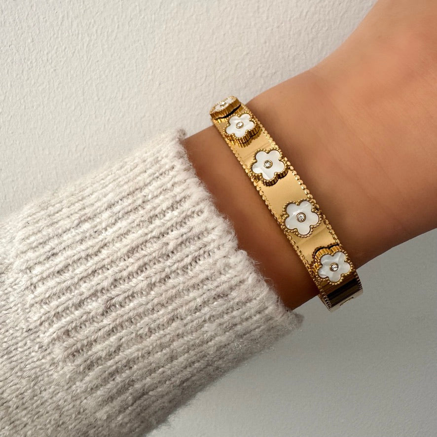 Bracelet jonc Tiana blanc