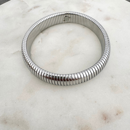 Bracelet jonc Elodie argenté