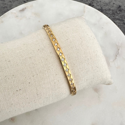 Bracelet jonc Cathie doré