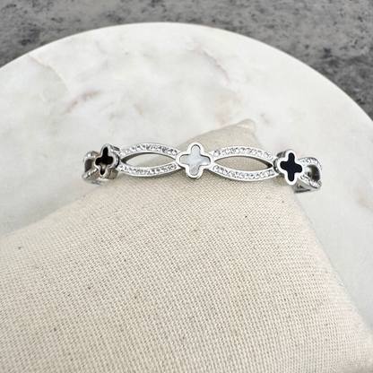 Bracelet jonc Elyn argenté
