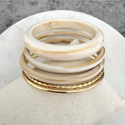 Bracelet jonc Paola beige