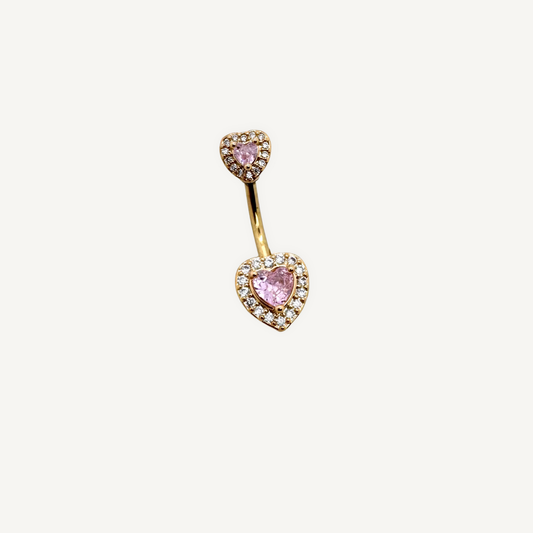 Piercing nombril Coeur Rose