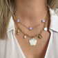 Collier Trèfle Maelya mauve