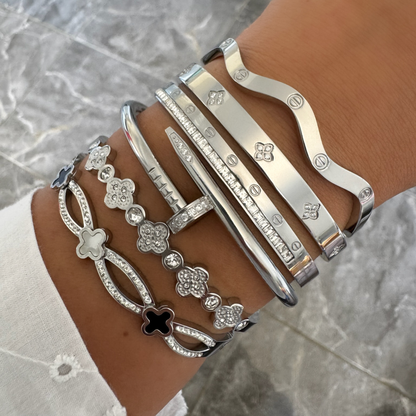 Bracelet jonc Noéline argenté