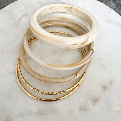 Bracelet jonc Paola beige