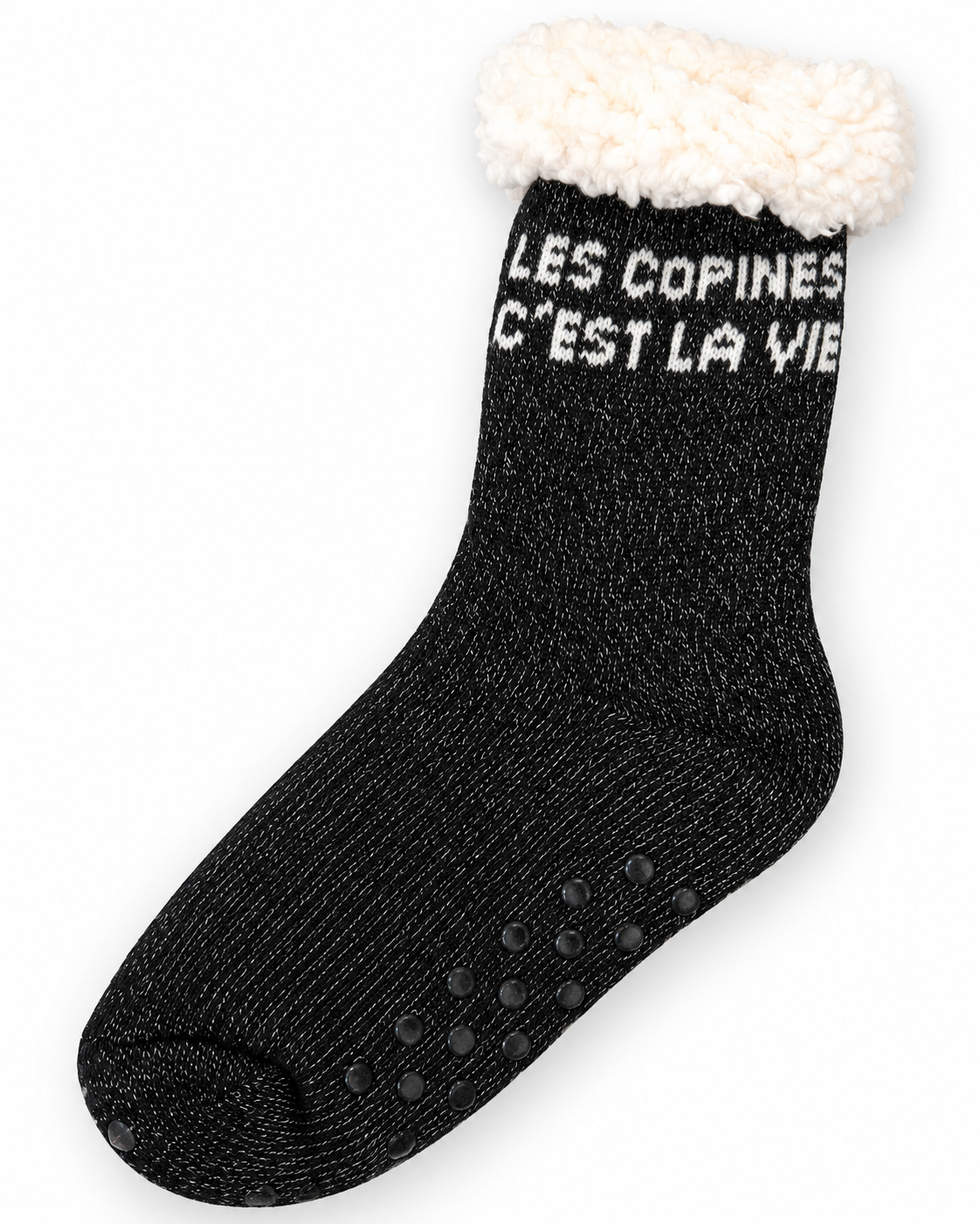 Chaussettes Moumoute paillette "Les copines c'est la vie"