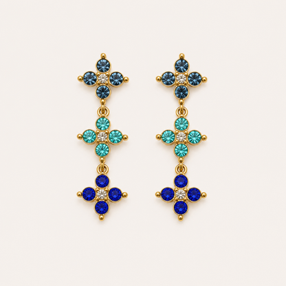 Boucles d'oreilles Princesse bleu