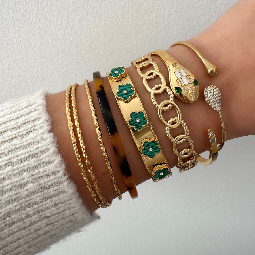 Bracelet jonc Maude marron