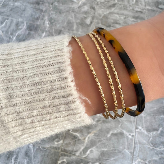 Bracelet jonc Maude marron