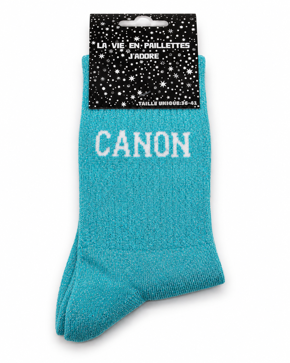 Chaussettes à Paillettes Message " Canon"