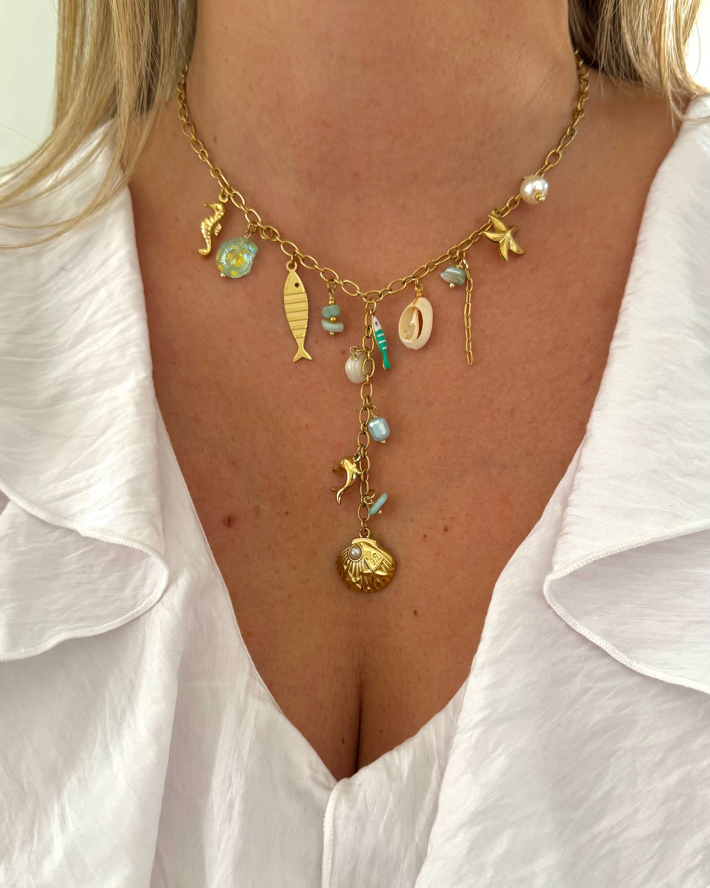 Collier Atoll bleu