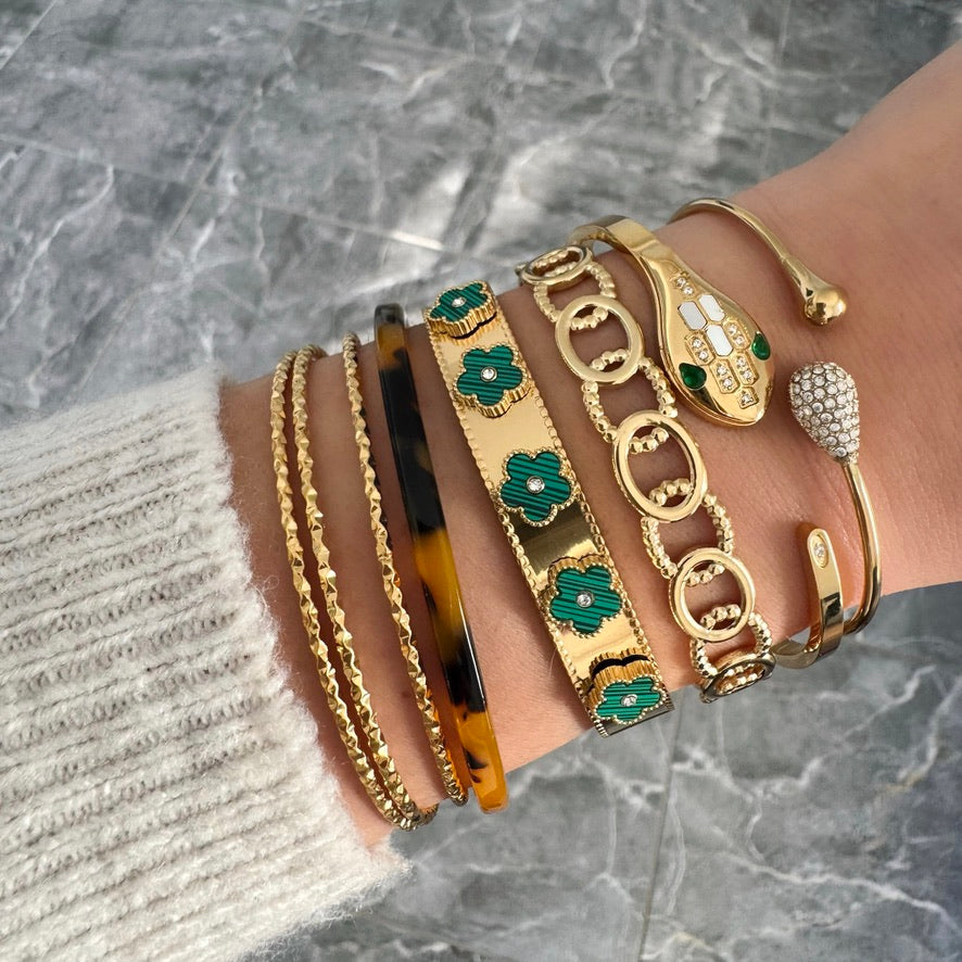 Bracelet jonc Maude marron