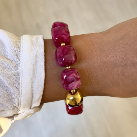 Bracelet Nova framboise