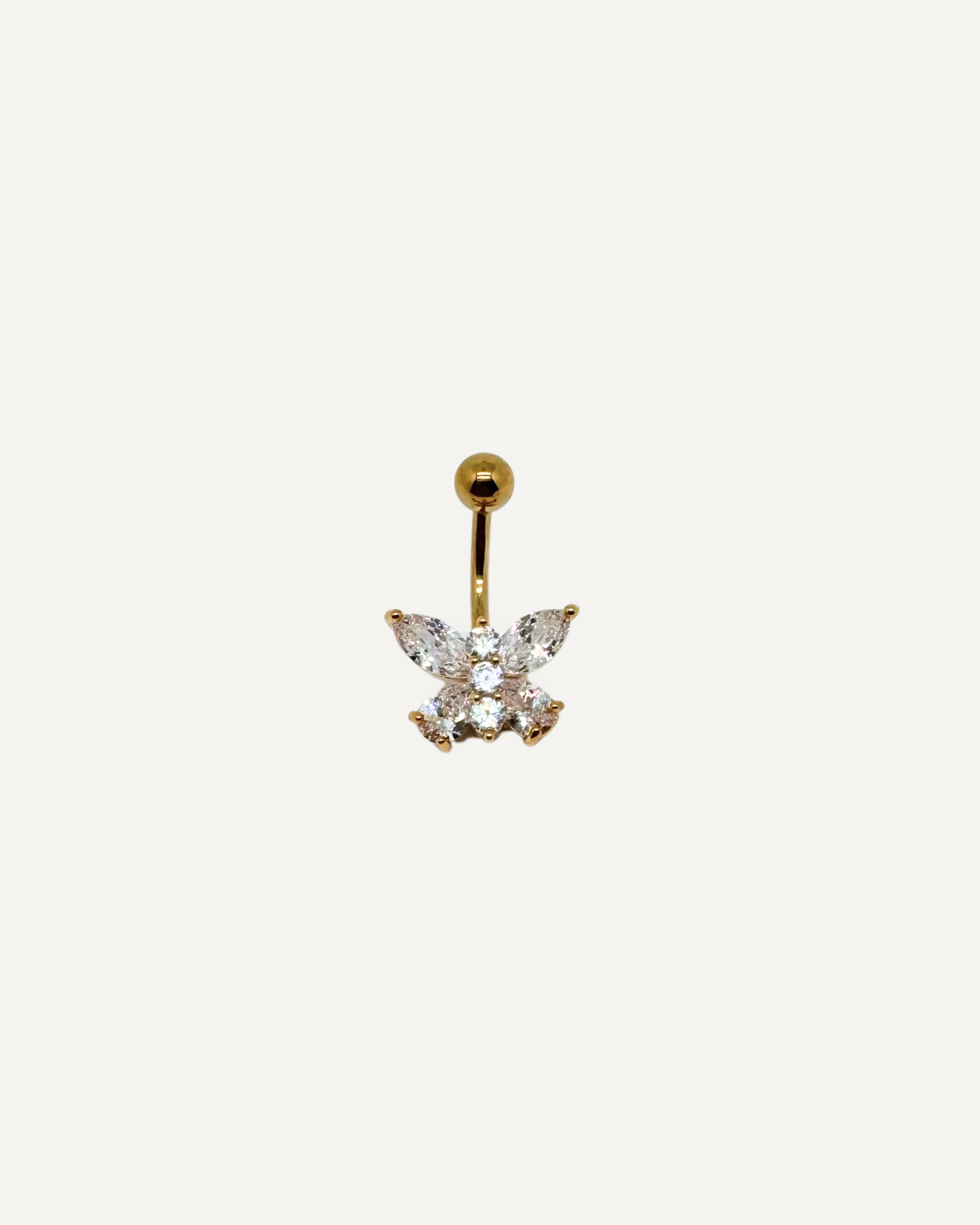 Piercing nombril Papillon Strass