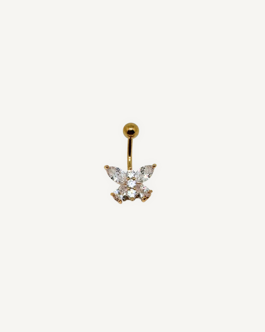 Piercing nombril Papillon Strass