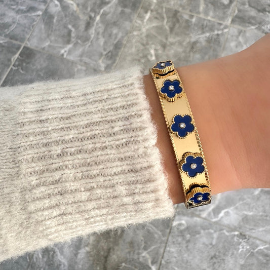Bracelet jonc Tiana bleu