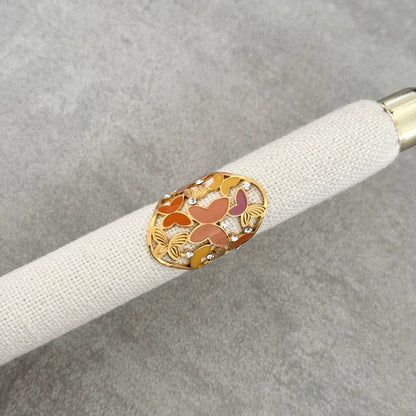 Bague Papillons orange