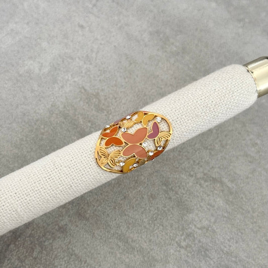 Bague Papillons orange