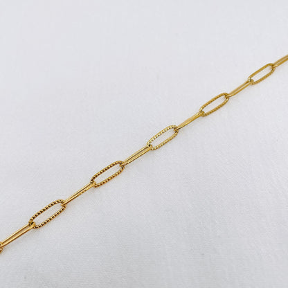 Bracelet maillons ovales striés Charms