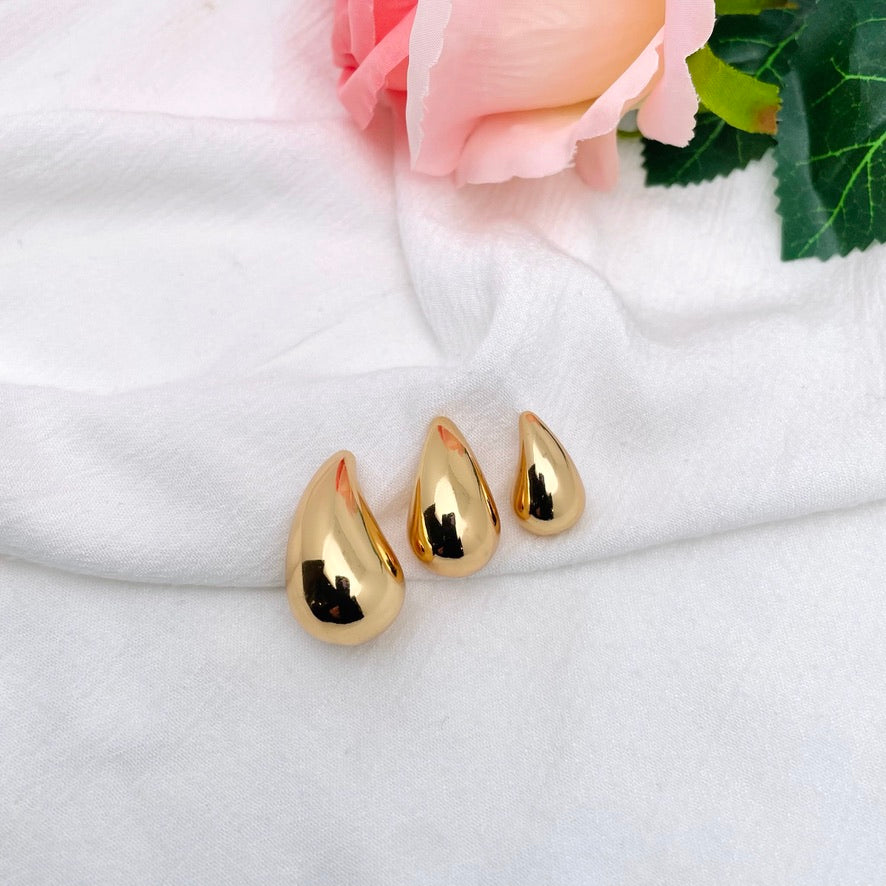 Boucles D'oreilles Goutte d'Eau doré
