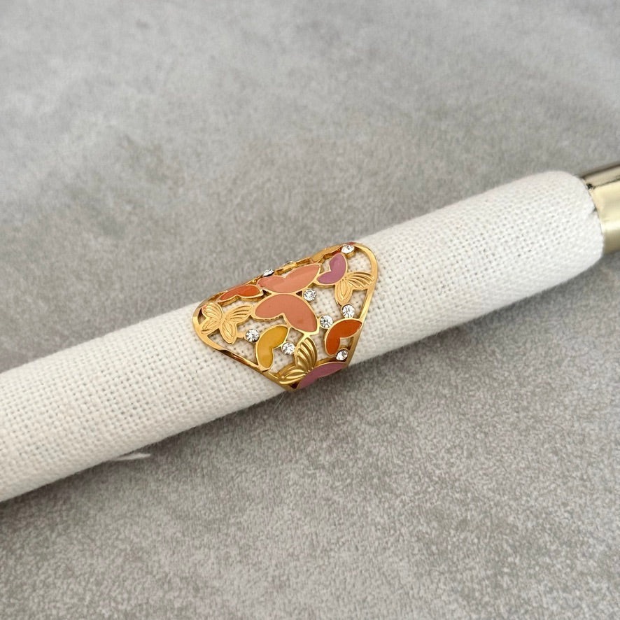 Bague Papillons orange