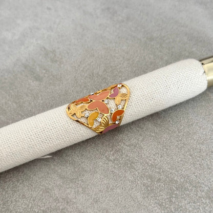 Bague Papillons orange