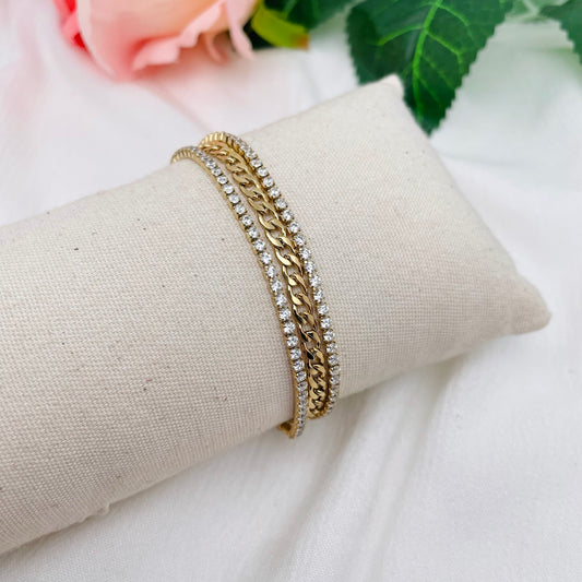Bracelet 3 rangs Jenna